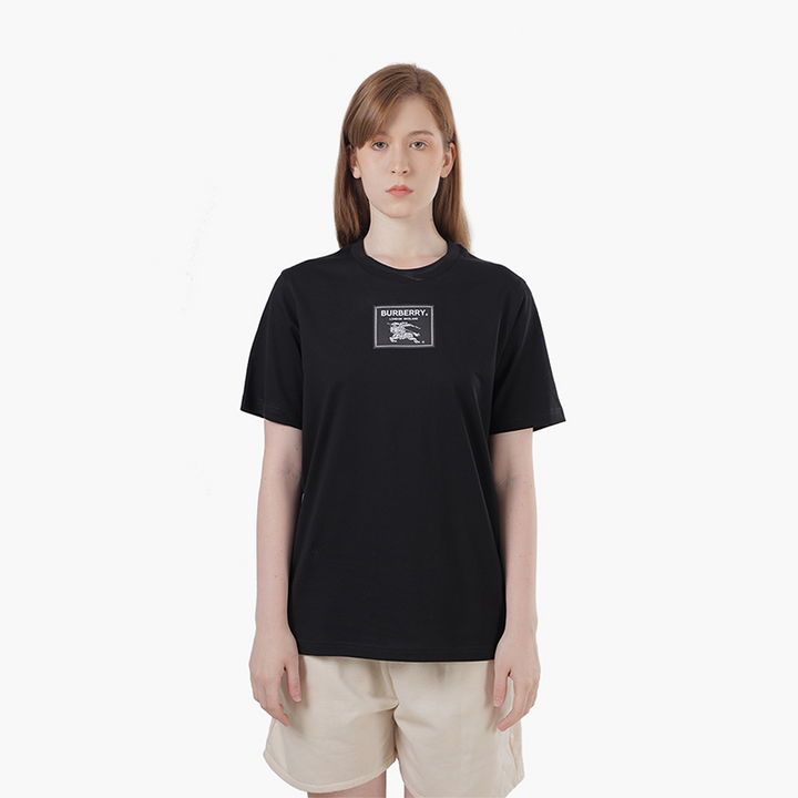 BURBERRY Women Prorsum Label Cotton Tshirt in Black