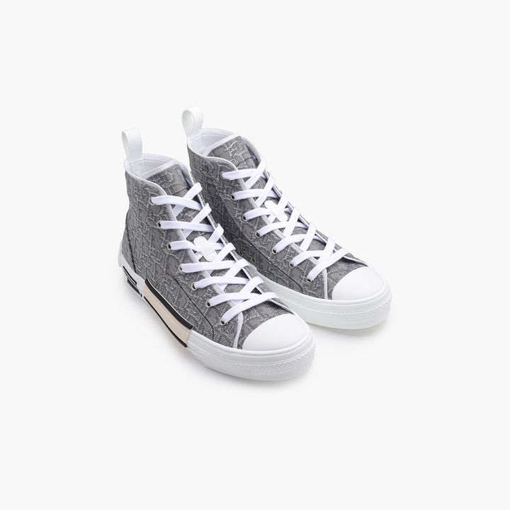 CHRISTIAN DIOR B23 Oblique High Top Sneakers in Ruthenium Colored - Lovelo Room