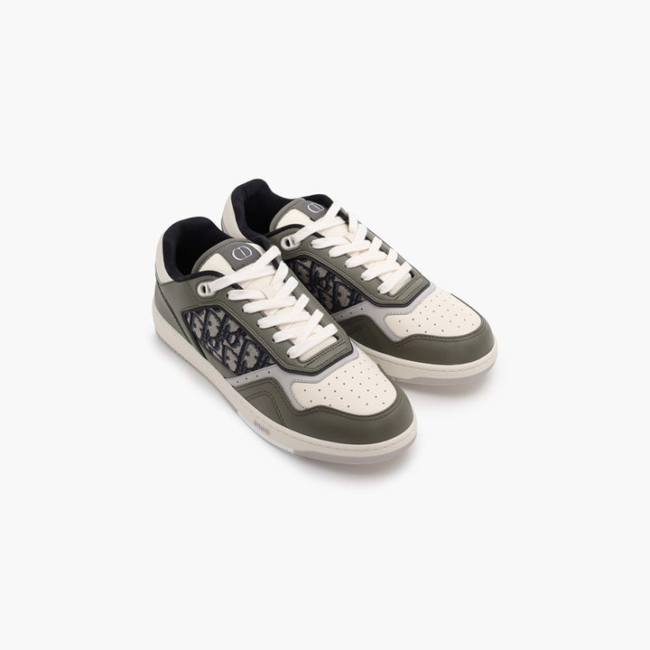 CHRISTIAN DIOR B27 Oblique Low Yop Sneakers in GreenBeige Multicolors - Lovelo Room