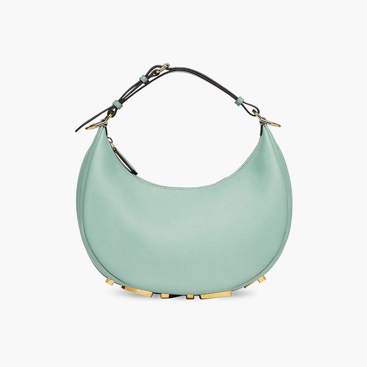 FENDI Small Fendigraphy Hobo Bag in Green Calf Leather - Lovelo Room