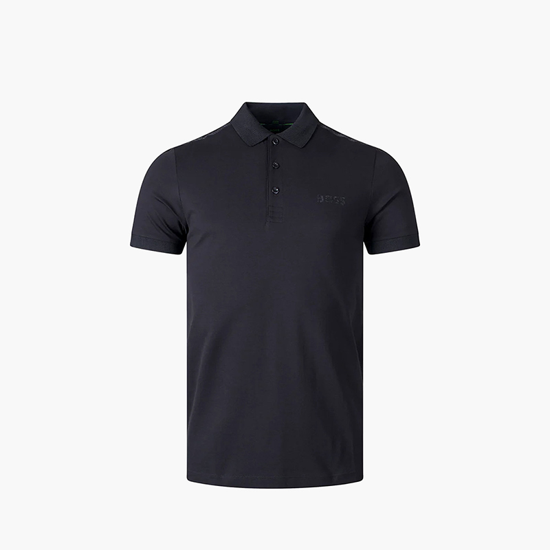 HUGO BOSS Men Slim Fit Paule Mirror Polo Shirt in Black - Lovelo Room
