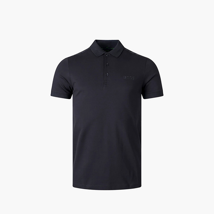 HUGO BOSS Men Slim Fit Paule Mirror Polo Shirt in Black - Lovelo Room