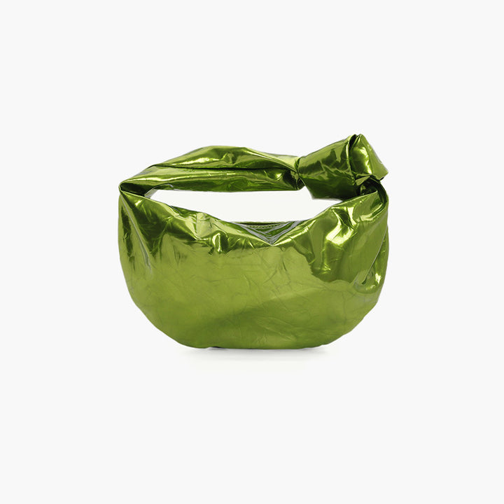 BOTTEGA VENETA Mini BV Jodie Shoulder Bag in Green Metallic Distressed Effect - Lovelo Room
