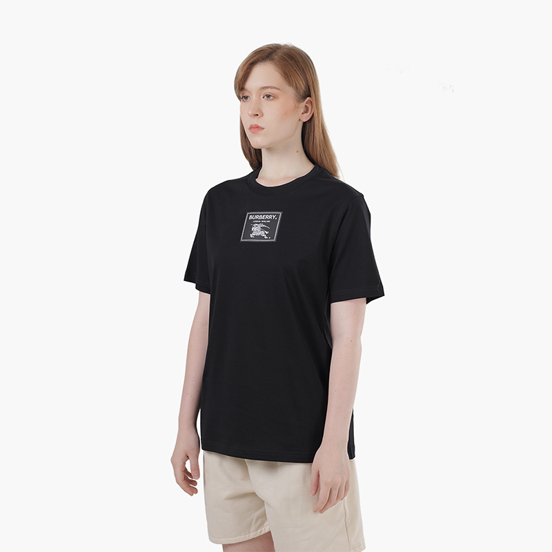 BURBERRY Women Prorsum Label Cotton Tshirt in Black