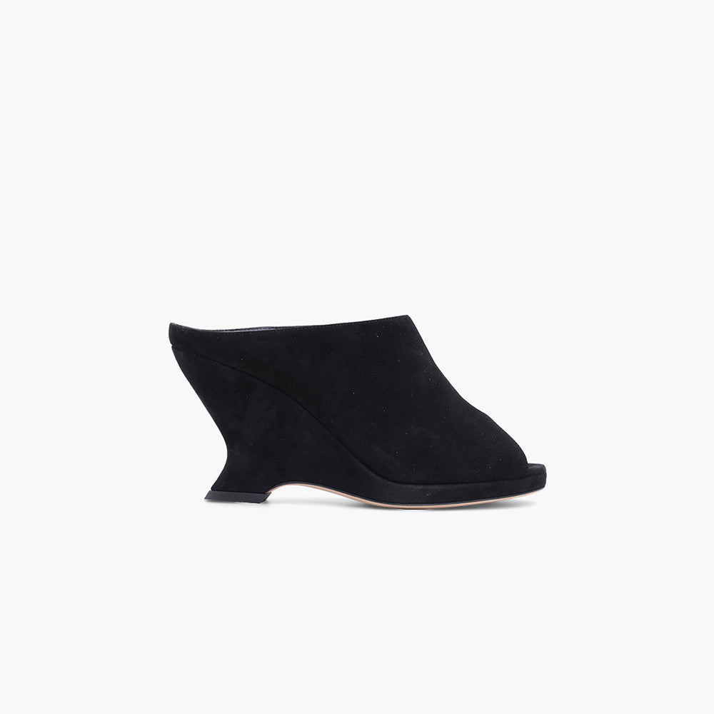 CHRISTIAN DIOR Absolu Open Toe Sandals 90mm in Black Suede - Lovelo Room