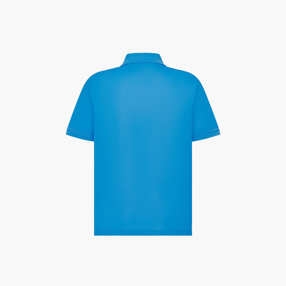 CHRISTIAN DIOR Couture Regular Fit Polo Shirt in Fluorescent Blue Technical Pique - Copy - Lovelo Room