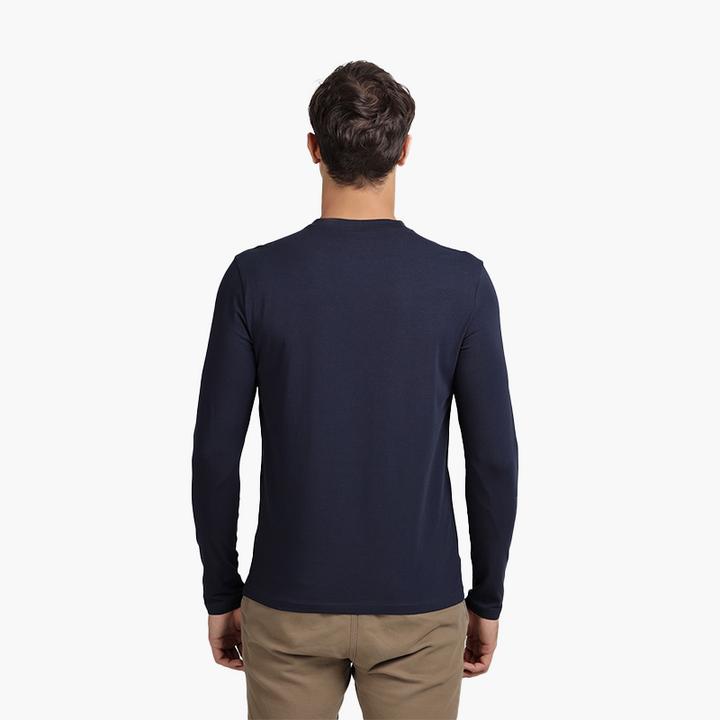 HUGO BOSS Men TChark Stretch Cotton Regular Fit Tshirt in Dark Blue with Contrast Logo - Lovelo Room