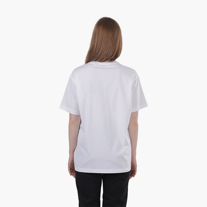 BURBERRY Women Vintage Check Pocket Cotton Oversized Tshirt in White