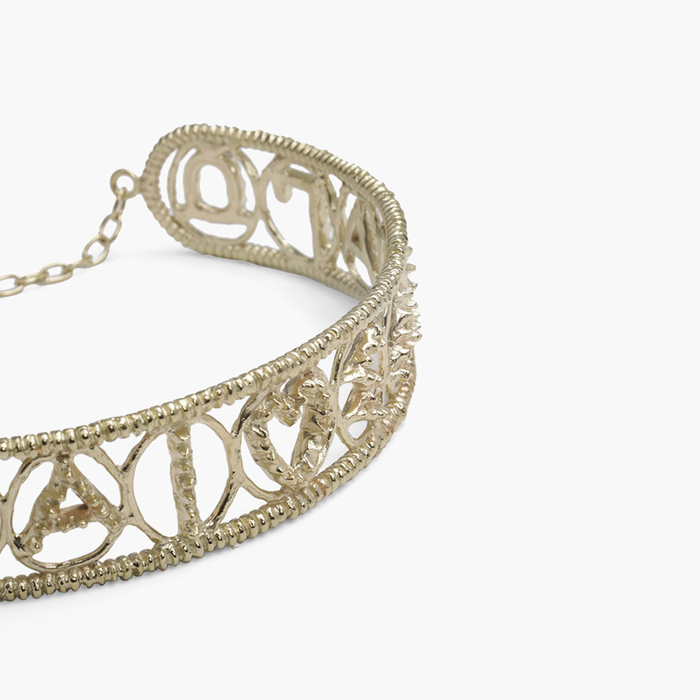 CHRISTIAN DIOR Sea Gardern Choker Necklace in Gold Metal - Lovelo Room