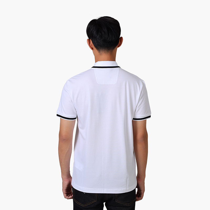 HUGO BOSS Men Paddy 1 Polo Shirt in White with Stripes and Logo - Lovelo Room