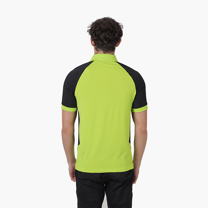 HUGO BOSS Men Pauletech Perfomance Strech Slim Fit Shirt in Light Green with Colour Blocking - Lovelo Room