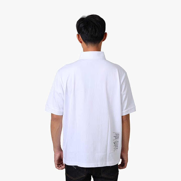 HUGO BOSS Men Pavel Cotton Jersey Polo Shirt in White with Printed Artwork - Lovelo Room