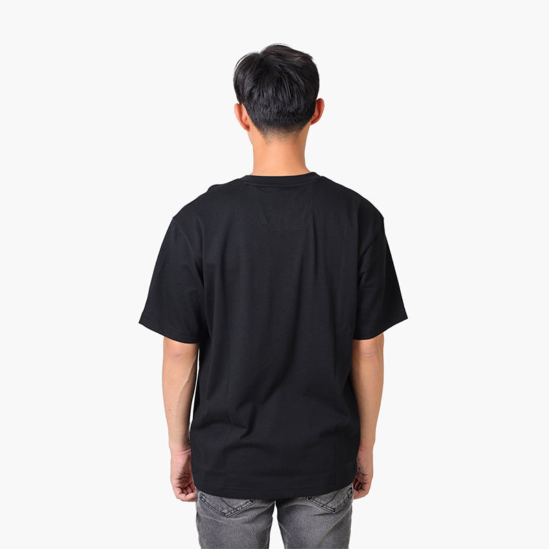 HUGO BOSS Men Tee 10 Cotton Jersey Oversized T-Shirt in Black with Logo Artwork - Lovelo Room