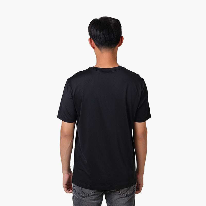 HUGO BOSS Men Tee Active Performance Stretch T-Shirt in Black with Decorative Reflective Logo - Lovelo Room