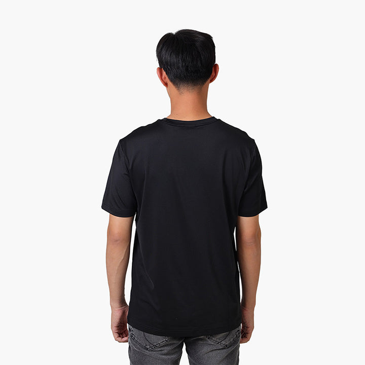 HUGO BOSS Men Tee Active Performance Stretch T-Shirt in Black with Decorative Reflective Logo - Lovelo Room
