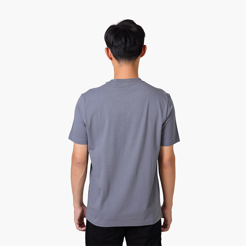 HUGO BOSS Men Tee Strecth Cotton Reguler Fit Tshirt un Grey with Contrast Logo - Lovelo Room