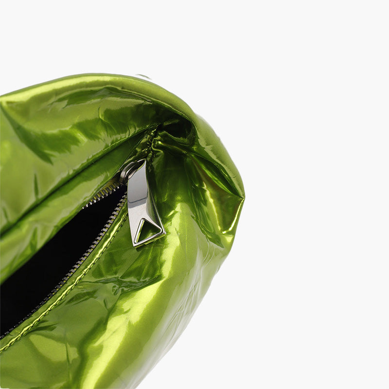 BOTTEGA VENETA Mini BV Jodie Shoulder Bag in Green Metallic Distressed Effect - Lovelo Room