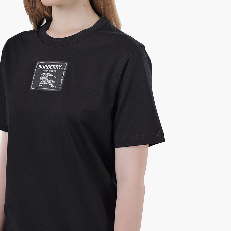 BURBERRY Women Prorsum Label Cotton Tshirt in Black