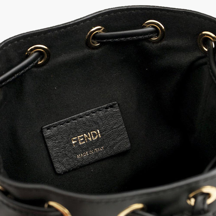 FENDI Mini Mon Tresor Bucket Bag in Blue with FF Tapestry Motif - Lovelo Room