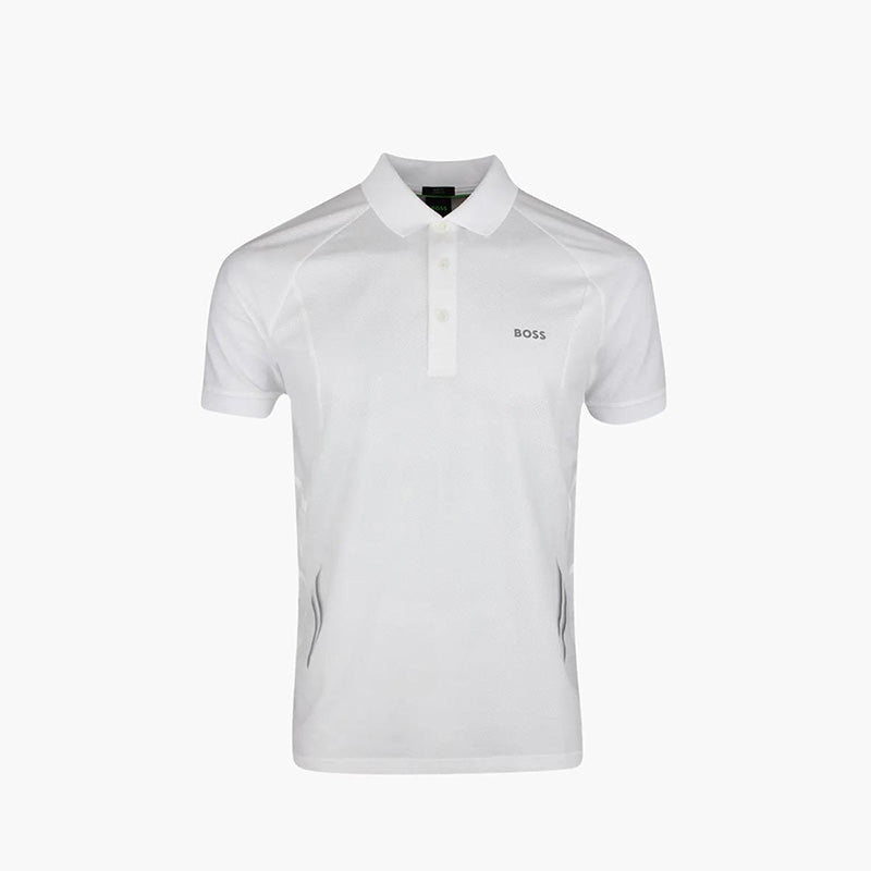 HUGO BOSS Men Interlock Slim-Fit Polo Shirt in Black with Collar Graphics - Lovelo Room
