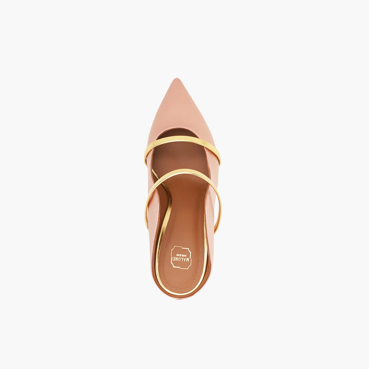 MALONE SOULIERS Maureen Pumps 70mm in Blush Satin OR Gold - Lovelo Room